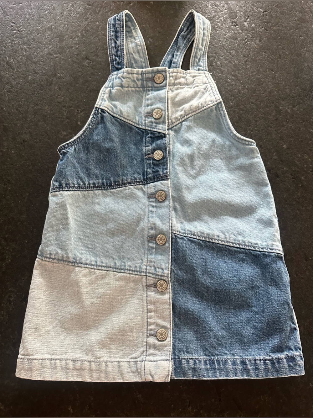 GAP 4T button front mixed denim jumper